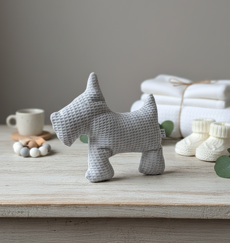 peluche de perritos 🐶 Peluche de Perrito Gris - Imagen 1