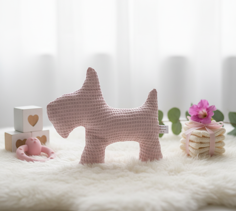Peluche perritos 🐶 Peluche de Perrito Rosa palo - Imagen 1
