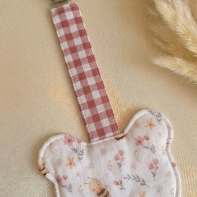 Chupetero con funda de algodon