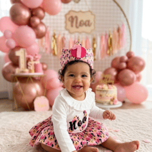 Conjunto de cumpleaños Minnie rosa con camiseta de volantes