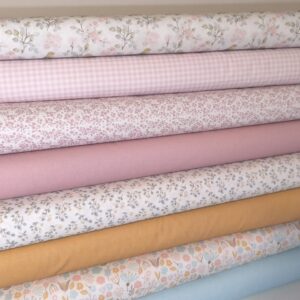 fotos de las telas, pack mediano, 8 estampados florales