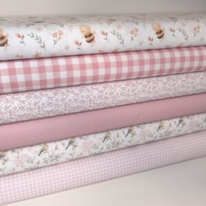 fotos de las telas, pack mediano, 6 estampados florales
