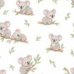 Algodón estampado koalas