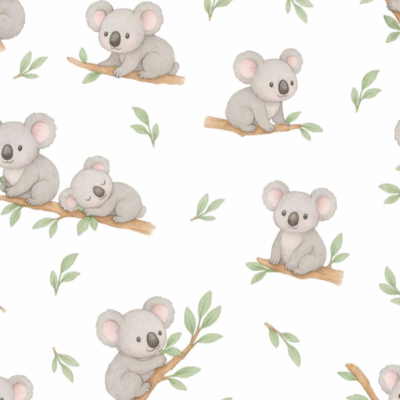Algodón estampado koalas